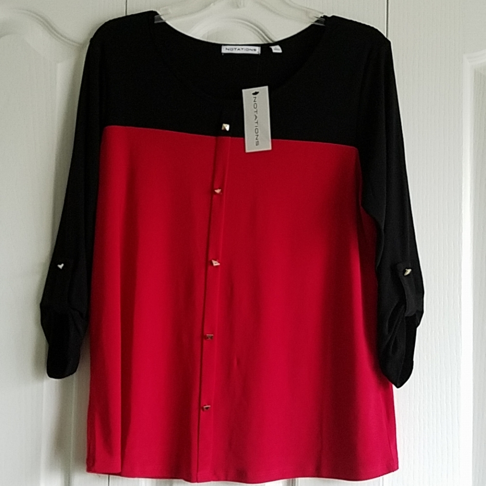 Notations Women's 3/4 Sleeve Top